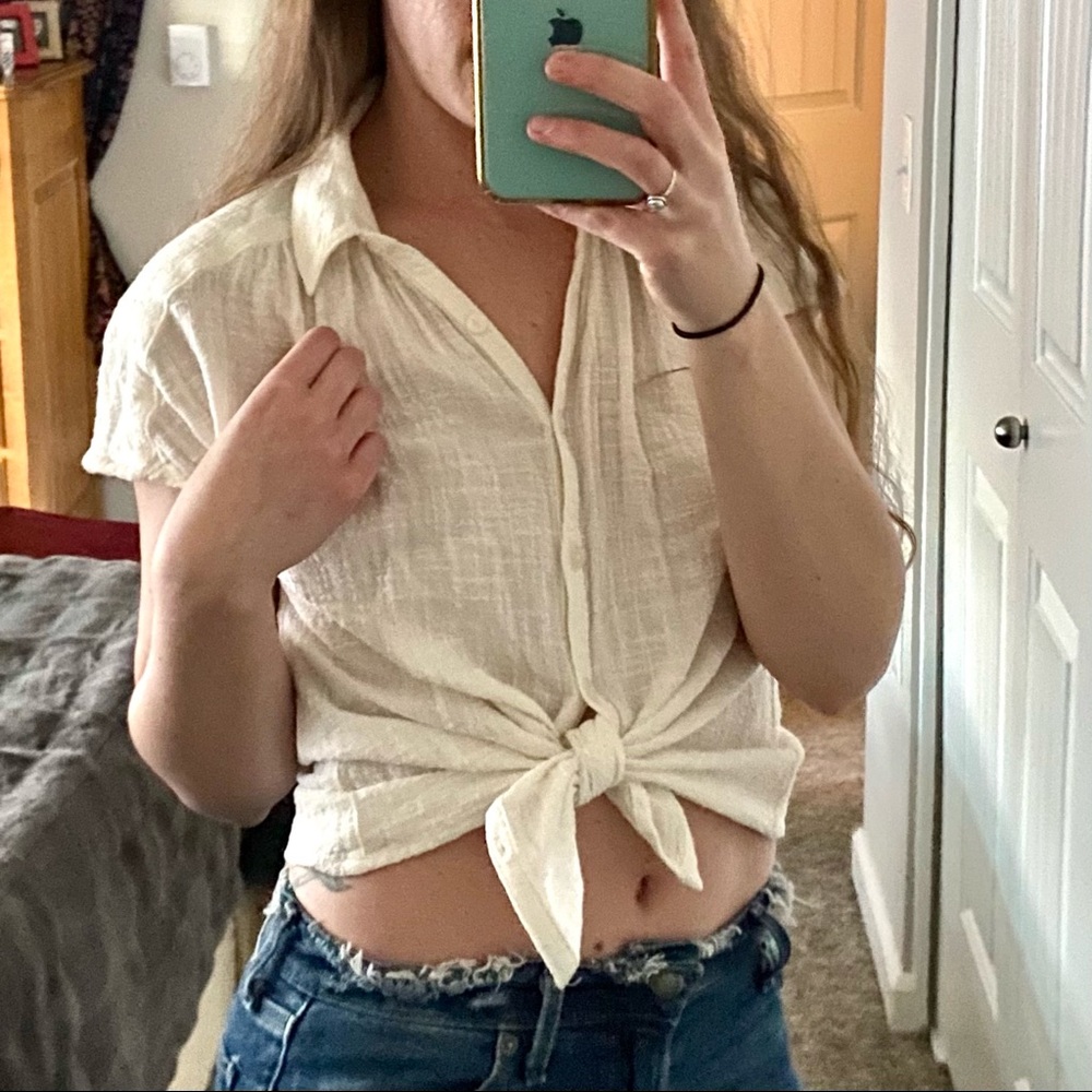 Linen short sleeve shirt